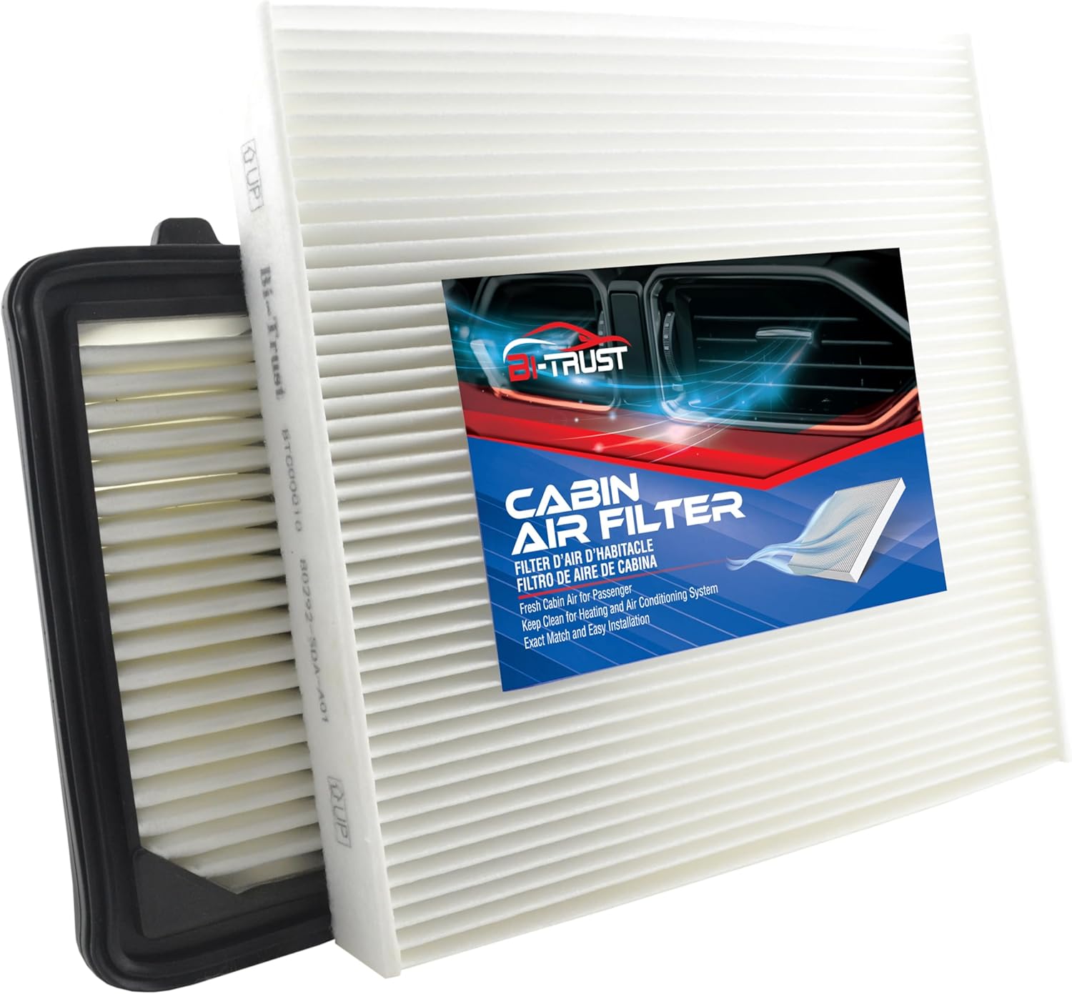 Engine & Cabin Air Filter Combo for Honda Accord 2.0L 2014–2022 | Replaces 17220-5K0-A00 & 80292-SDA-A01 | Cellulose Engine Media + White Fiber Cabin Filter Set