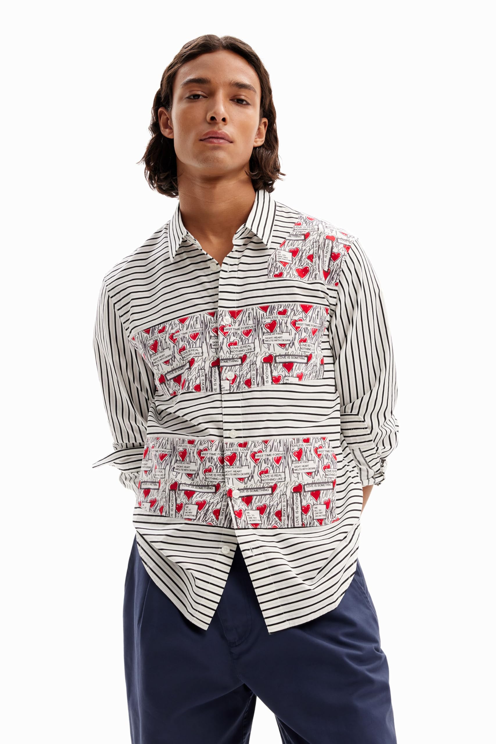 Desigual Herren Weiß Cam_mirto, 1000 Blanco, L