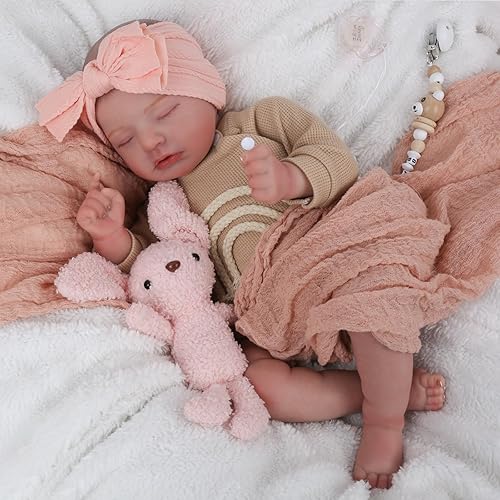 Miniatura 7 de CHAREX Muñecas realistas de bebé recién nacido, muñeca recién nacida suave de 20 pulgadas, muñeca recién nacida pesada hecha a mano, juguetes para