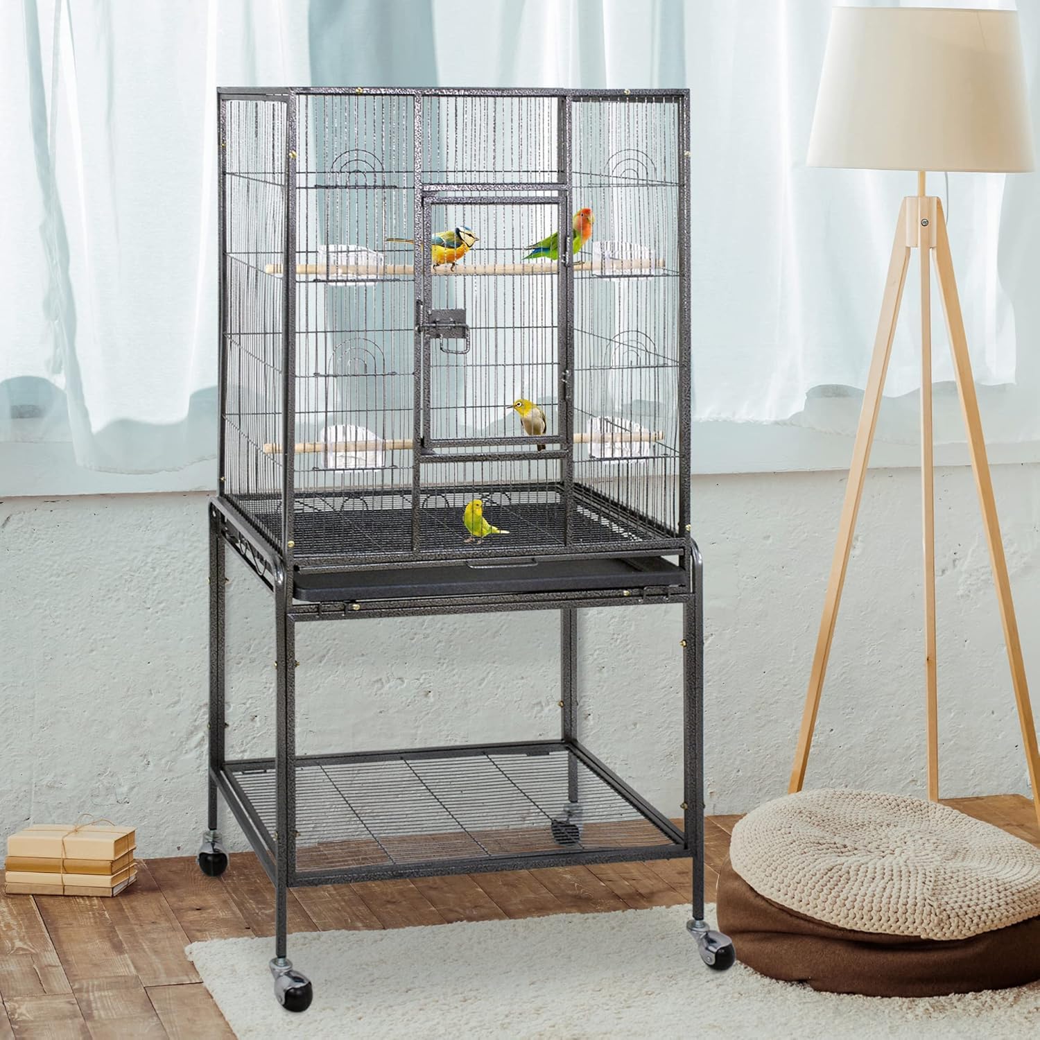 Jaula para Pájaros, Transportín Versátil para El Hogar Y Los Viajes. Accesorios Ideales para Cacatúas, Loros, Periquitos, Cotorras, Cotorras, Palomas Y Otras Aves Pequeñas Y Medianas.