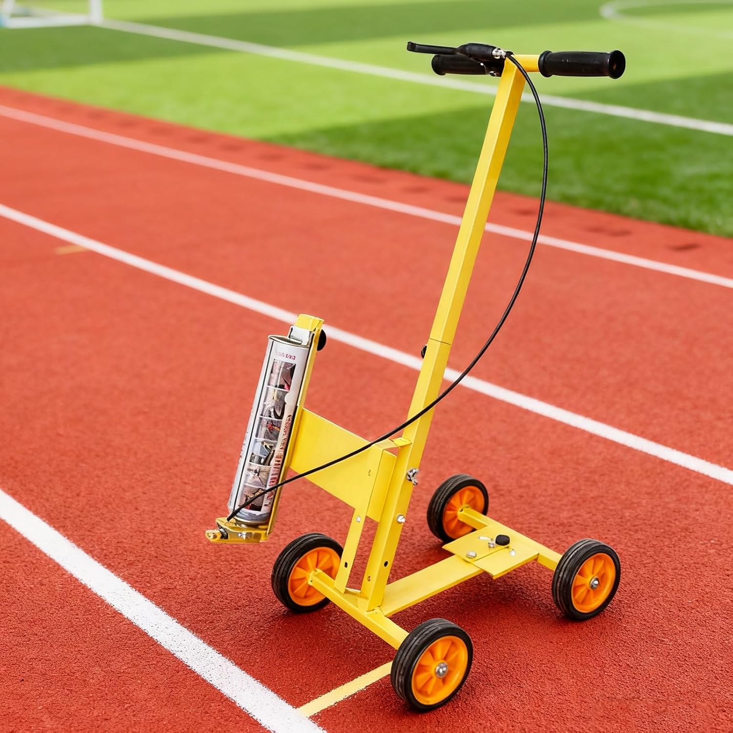 Field Track Line Marking Tool Cart, Walk Behind Parking Lot Striping Machine, Marking Paint Striper for Lawn/Warehouse/Tennis Court