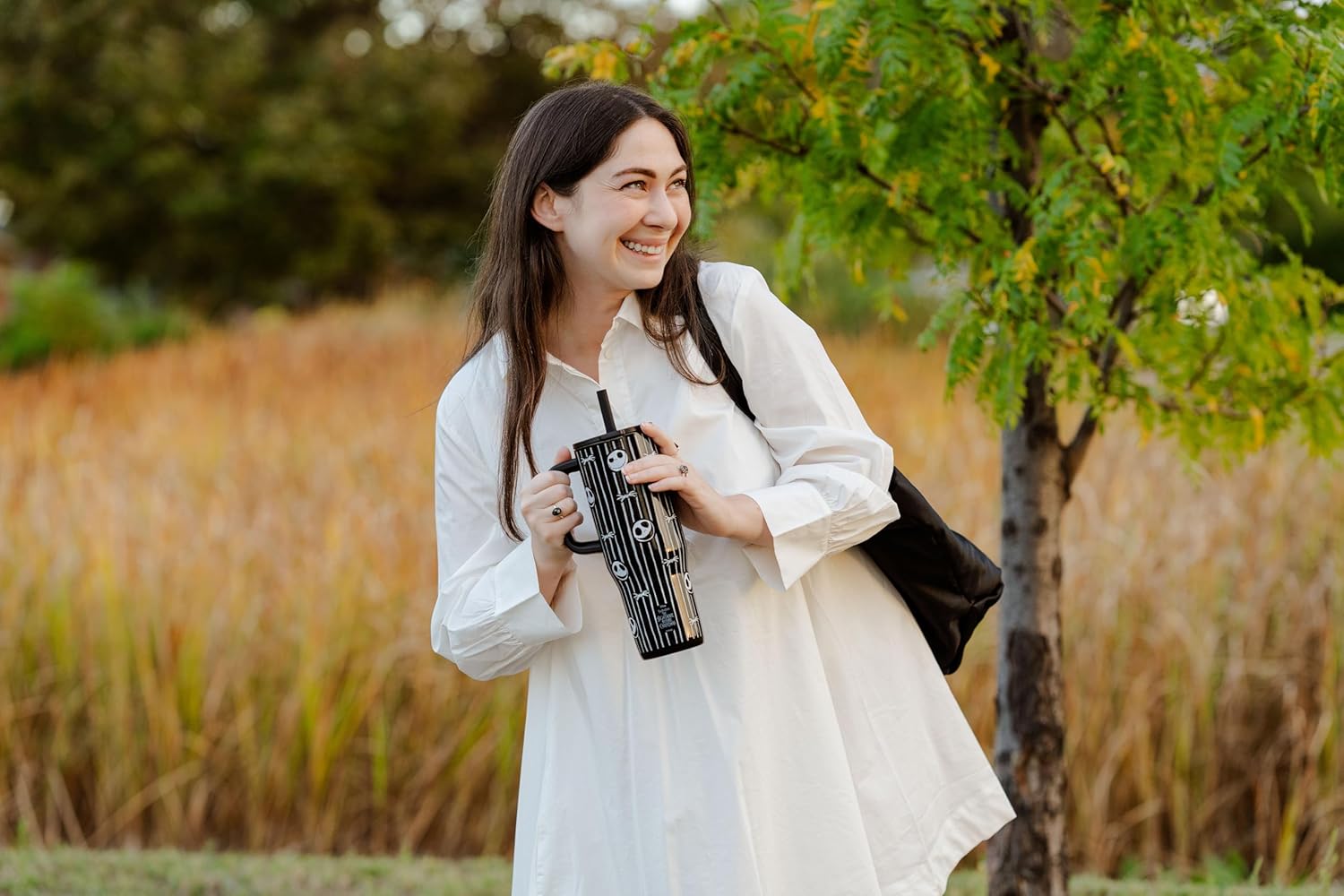 Zak Designs Disney Tim Burton's The Nightmare Before Christmas Sutton Travel Tumbler for On the Go, 30oz Stainless Steel with Vacuum Insulation and Silicone Straw for Cold Drinks (Jack Skellington) - Image 10