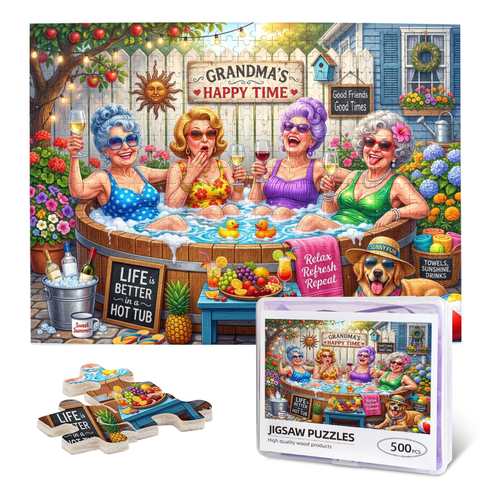 Nonna Friends 500 Pezzi Puzzle per Adulti Puzzle in Legno