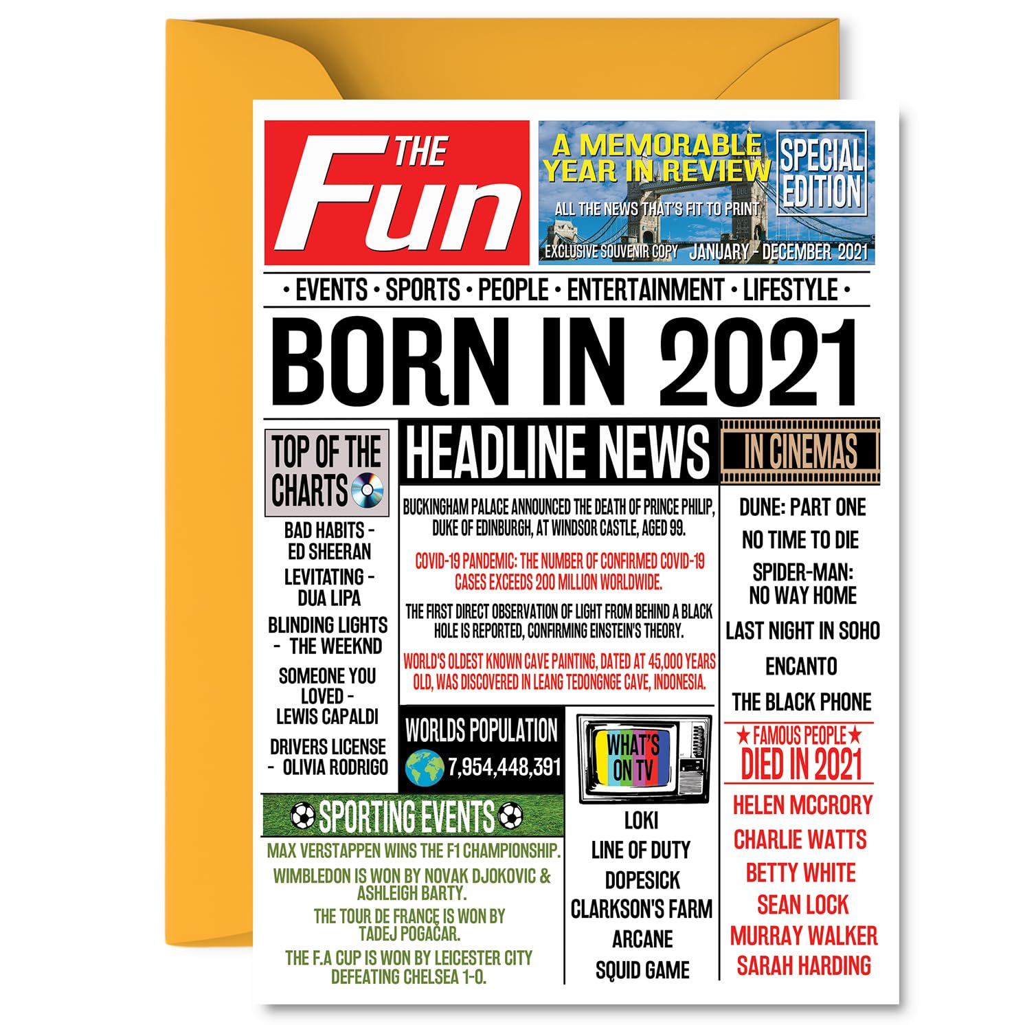 19th Birthday Cards for Men Women - Born In 2007 Newspaper - Happy 19 Birthday Card for Son Daughter Cousin Vintage Retro Back In 2007, 145mm Bday Greeting Cards — view 58