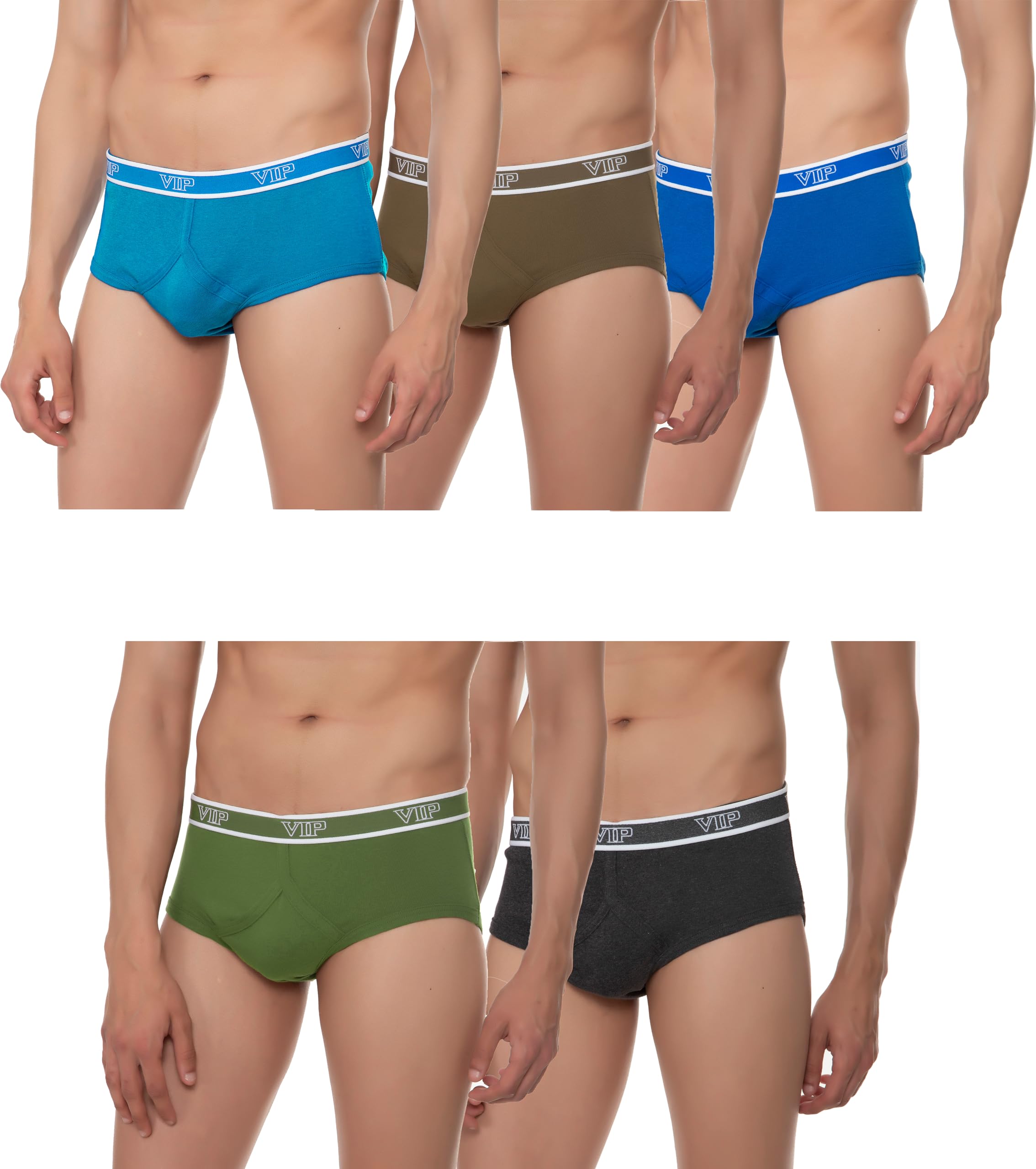 vip Mens Y Front Cotton Brief Pack of 5 (Assorted 95)-picture-12