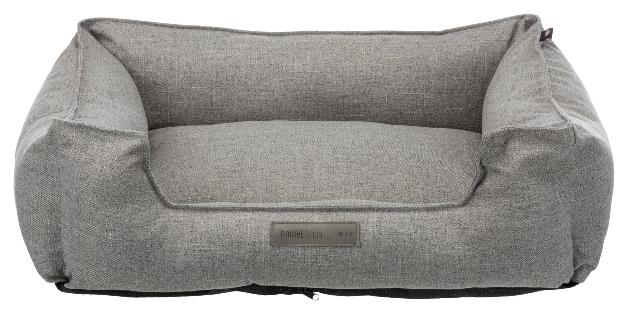 TRIXIE Panier pour Chien Talis, 60 × 50 cm, Gris – Panier élégant en Tissu Douillet, antidérapant & Lavable, idéal pour Chiens de Taille Moyenne Qui Aiment se blottir