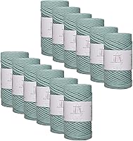 Vista 81 de Makromecity, Cordón de macramé de un solo hilo de 3 mm x 100 yardas (300 pies) Hilo de algodón azul marino de 3 mm de un solo hilo para arte