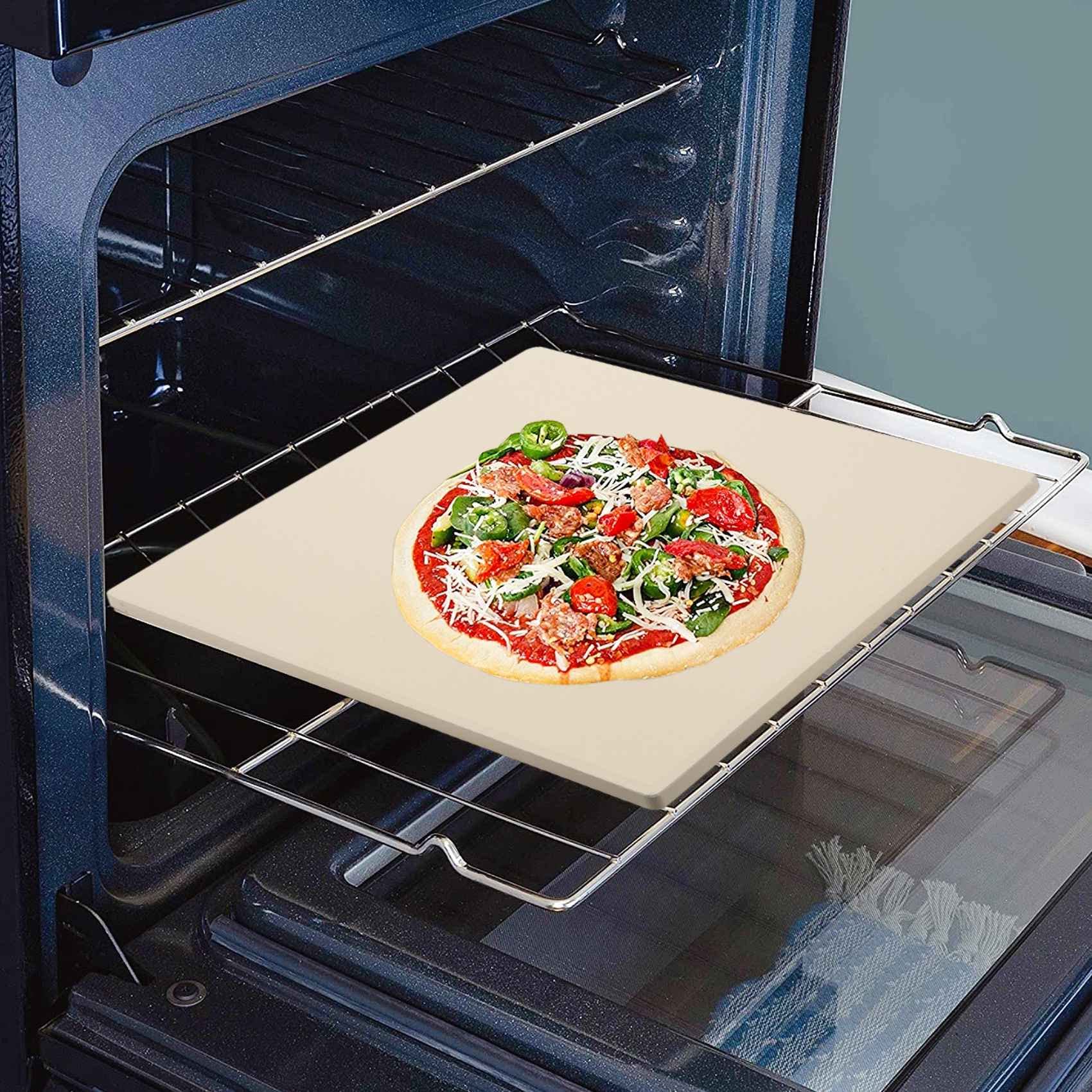 Pmkvgdy Pierre à pizza pour cuisson au four et barbecue Plaque de cuisson 305 x 305 x 10 mm