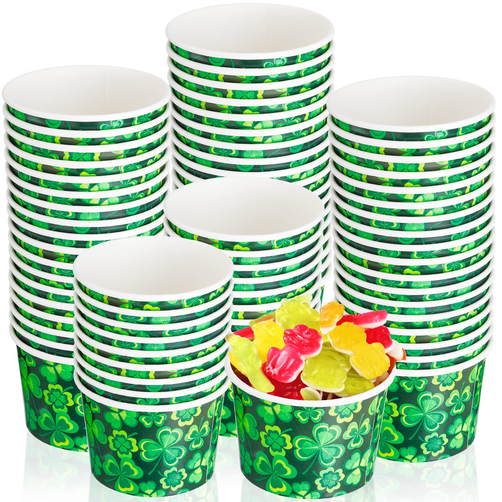 Gobelets en papier 255 ml pour simplifier le service des glaces à la Saint-Patrick