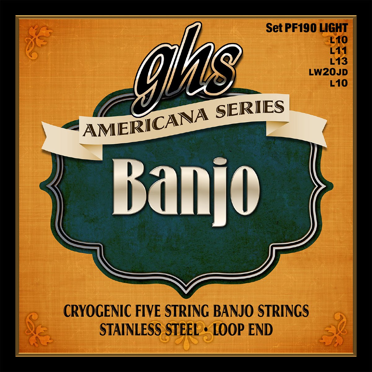 GHS PF 190 Americana (Banjo Light, 4 cordes)