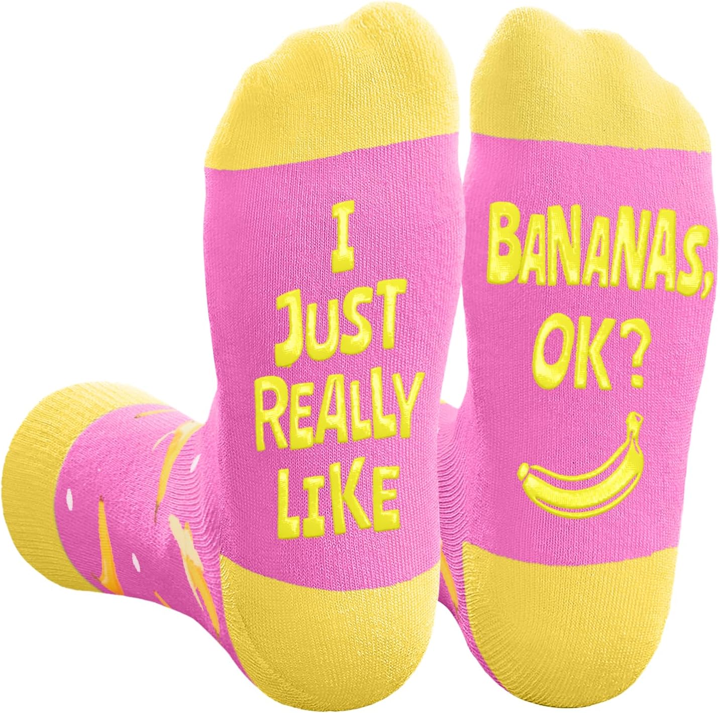 HAPPYPOP Fruit Gifts Ideas Socks - Hawaiian Tropical Banana Pineapple Lemon Socks - Image 8
