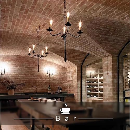 Miniatura 7 de Bombilla LED C7 E12, bombillas LED de candelabro, equivalente a 0.5 W, bombilla incandescente de 5 W, blanco cálido, 2200 K, 50 lúmenes, repuesto de