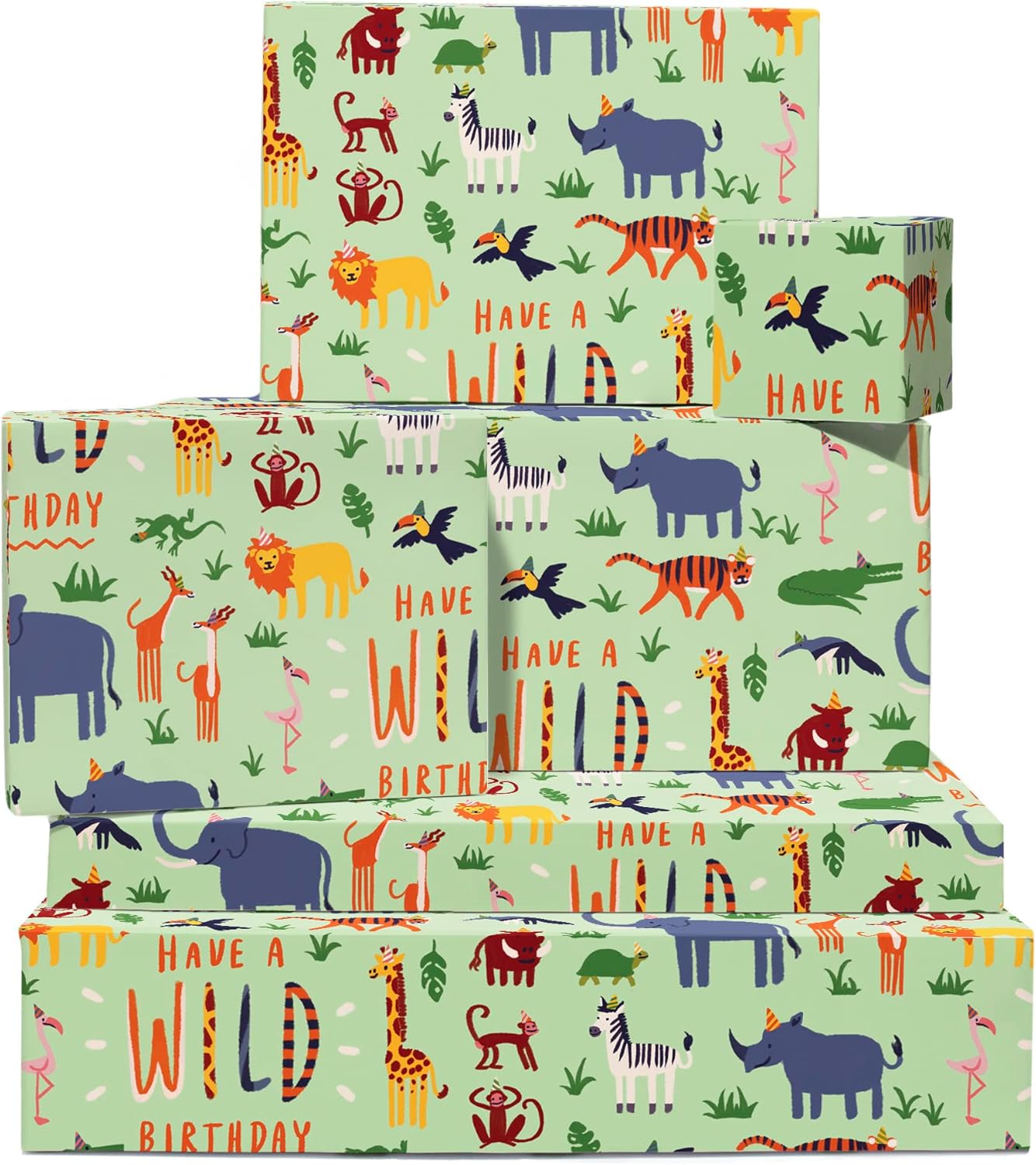 CENTRAL 23 Jungle Wrapping Paper 6 Sheets of Gift Wrap