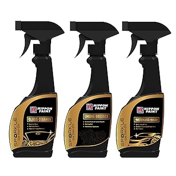 Nippon Paint Sparkle Car Care Kit (Waterless Wash, Engine Dresser, Glass Cleaner 250 ml)
