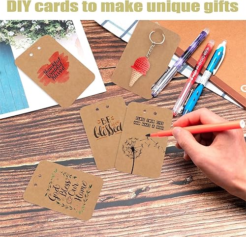 Miniatura 3 de ZABARE 100 tarjetas de exhibición de llavero, 3 x 4.7 pulgadas, embalaje de llavero con bolsas autosellantes, tarjetas de envoltura de llavero con