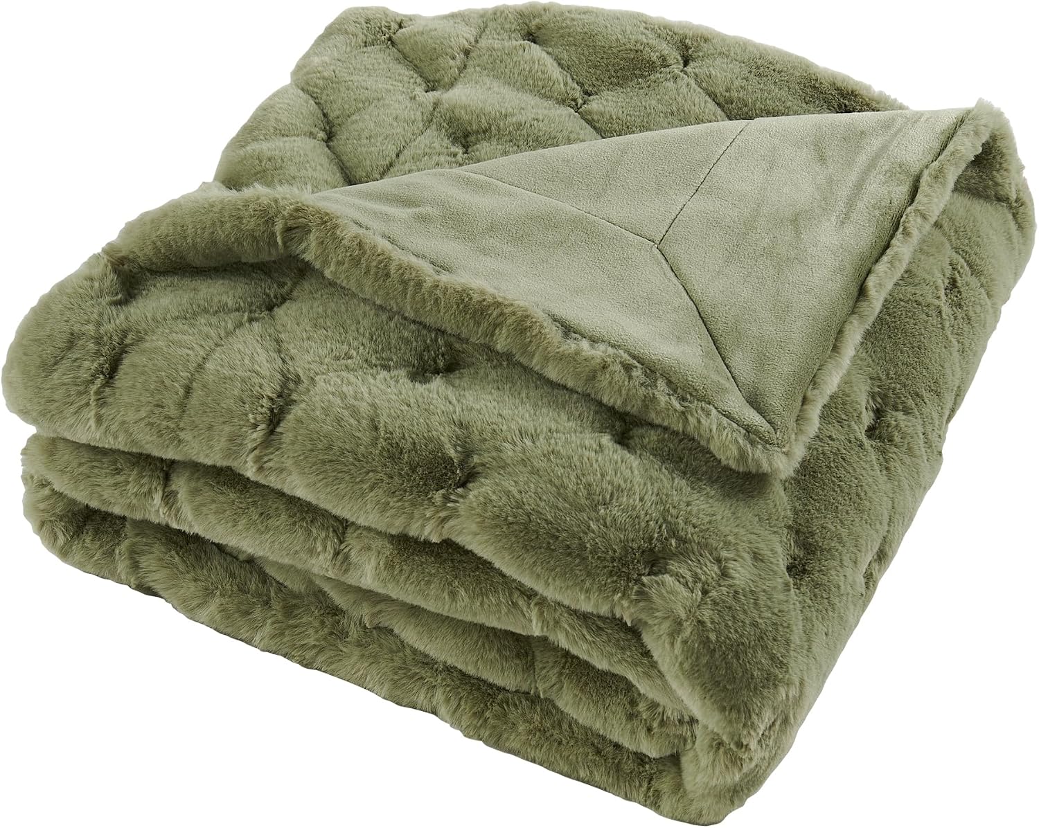 HESTIN Football Jacquard Plush Throw Blanket 50x60 Inches - Ultra Soft Luxury, Breathable & Warm Comfort for Bed, Couch, Sofa, Outdoor, Gift Ideas, Sage Green