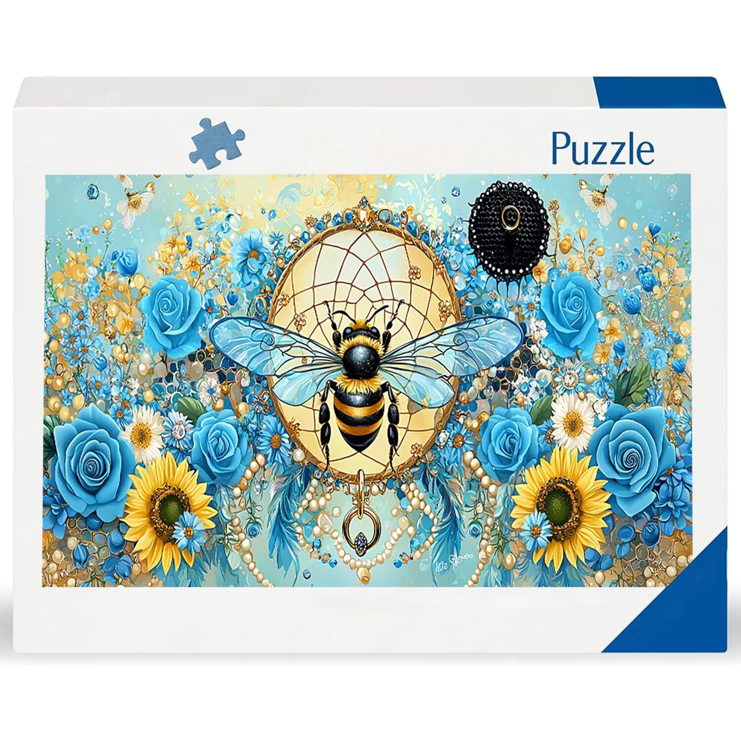 Puzzle 1692 Puzzle Erwachsene, EIN Herausforderndes Rätsel, Puzzles-Geschenk 179x31cm, Puzzlespiele für Die Ganze Familie, Geschenke für Frauen, Geschenke für Männer, Thema: Bienenblumen j-717