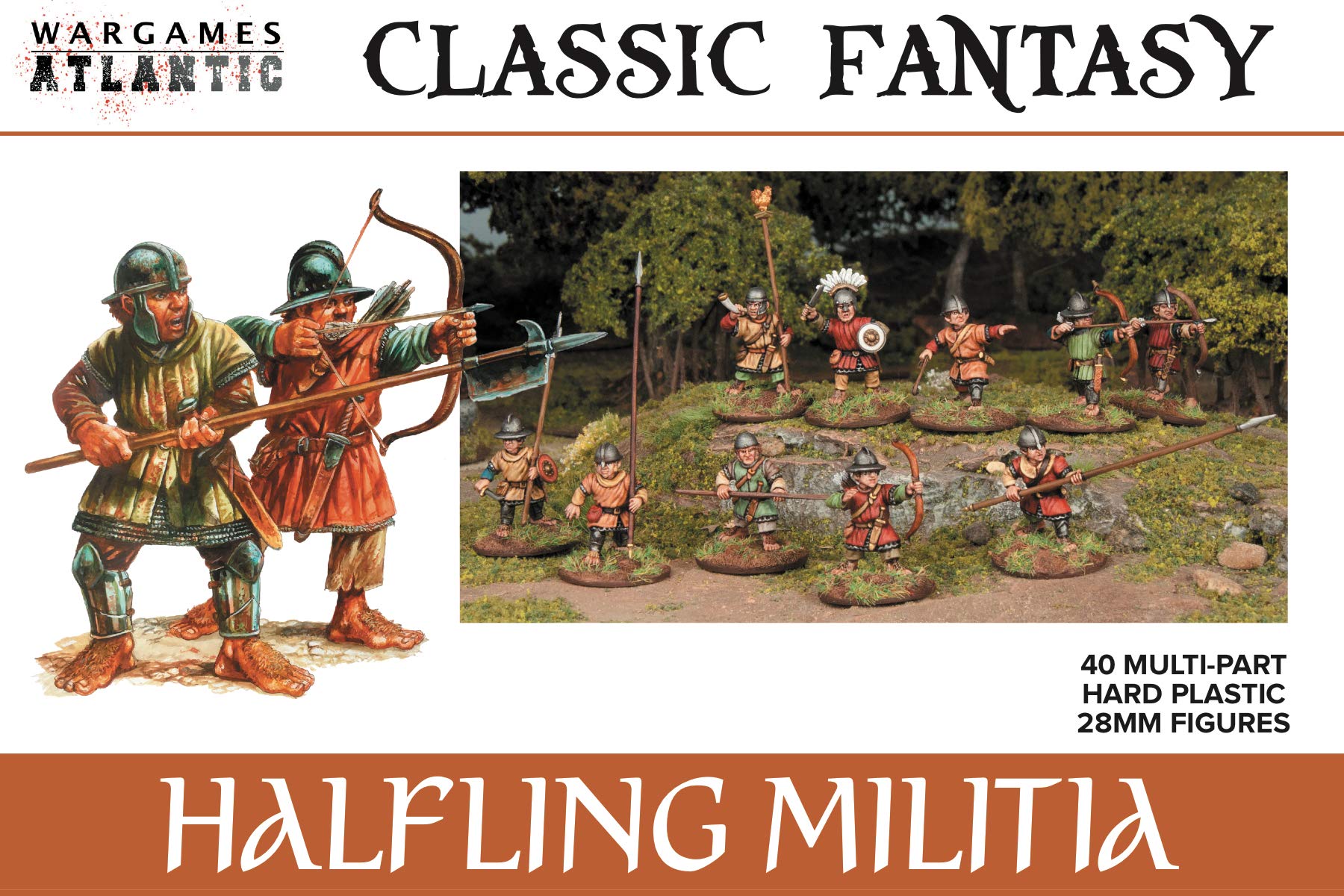 【中古】「非常に良い」Wargames Atlantic Classic Fantasy Halfling Militia (40 マルチパーツ ハードプラスチック 28mm フィギュア) Amazon | Wargames Atlantic Classic Fantasy Halfling Militia (40