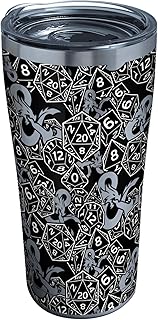 Tervis Triple Walled Dungeons & Dragons Insulated Tumbler Cup Keeps Drinks Cold & Hot, 20oz - Stainless Steel, Pattern
