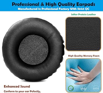 PH-88 Headphone Premium Protein Leather Replacement Earpads Compatible with Telex PH-88 PH88R PH-44 PH44R Headphones Earpads Cushion