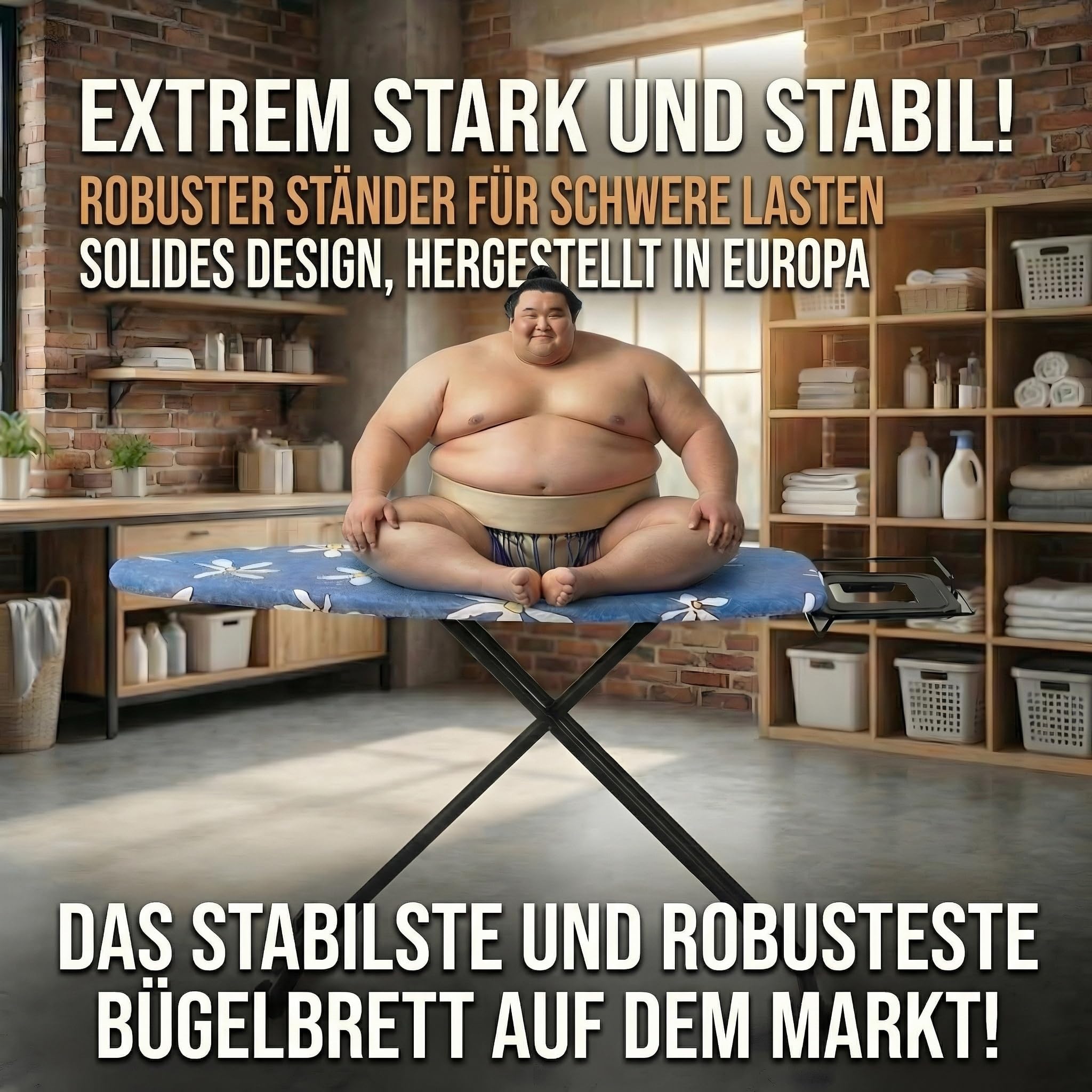Bügelbrett für Dampfbügelstation Bügeltisch XXL Breit Groß dampfbügelbrett Stabil | 130x48 Bügelfläche