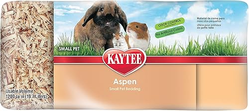 Miniatura 3 de Kaytee Ropa de cama de álamo de madera dura para animales pequeños conejillos de indias, conejos, hámsters, jerbos y chinchillas, 19.7 litros