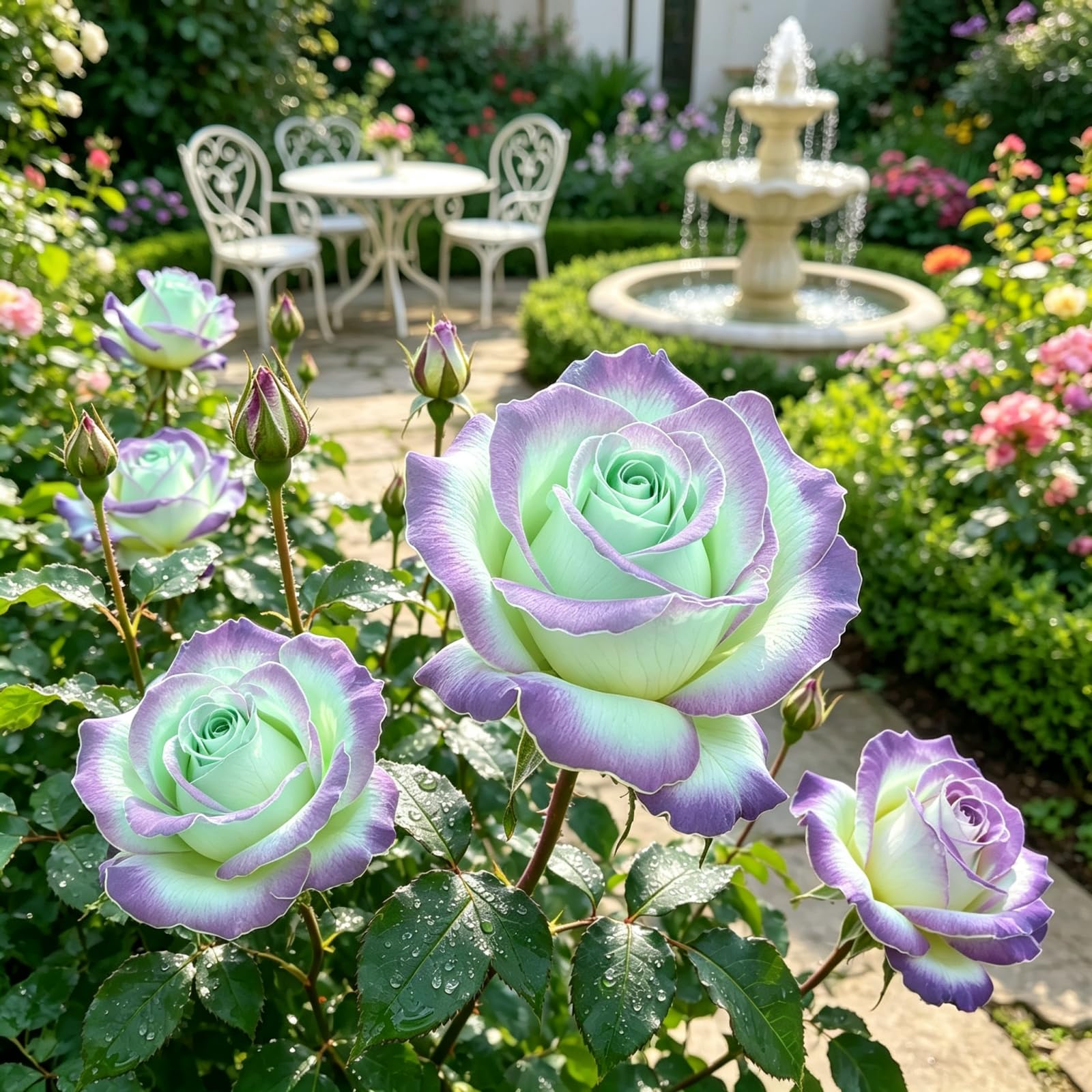 Kübelgeeignete Rosenpflanzen, langanhaltende Blütenzeit-4Rhizom-i