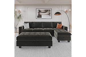Belffin Velvet Convertible Contemporary Sofa Sets
