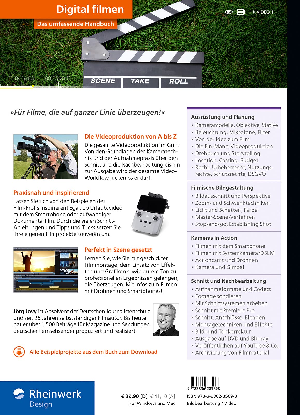 Digital filmen: Das umfassende Handbuch: Filme planen, aufnehmen, bearbeiten und präsentieren (neue Auflage 2021)