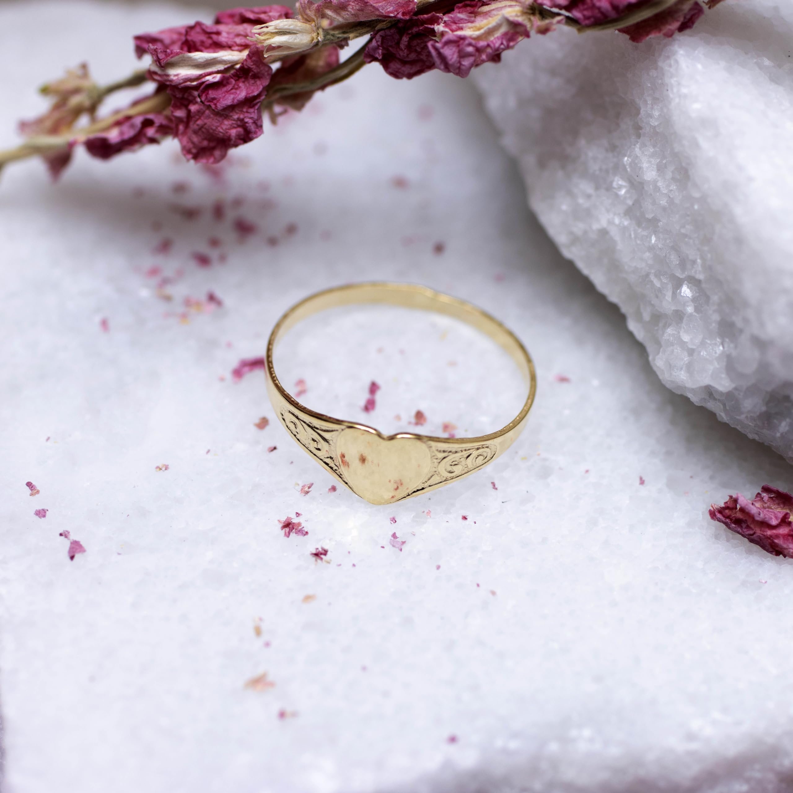 Chevalière Bague Vintage Fille - 9 cts Or 375/1000