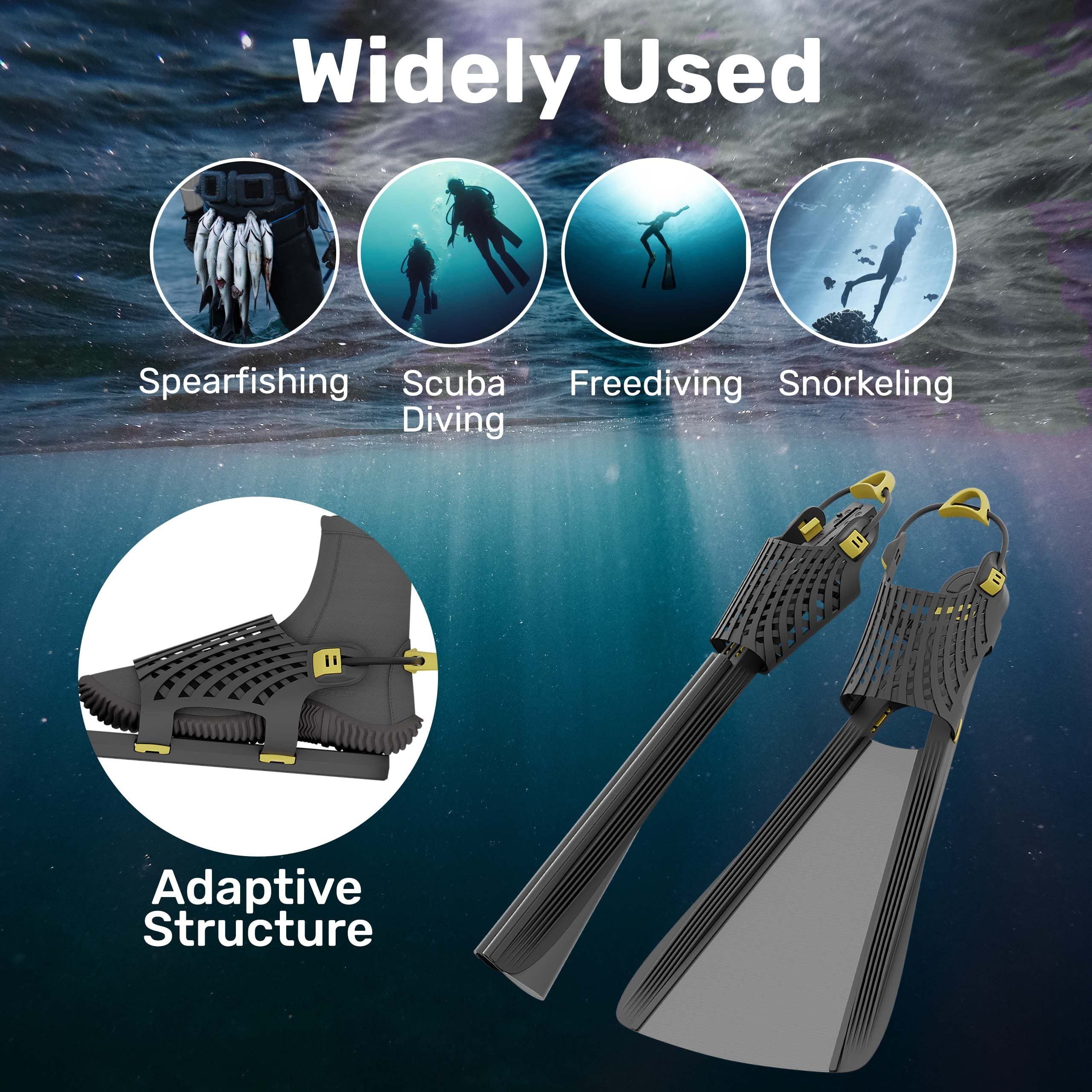 Amazon.com : H2Odyssey Folding Fins - Scuba Diving Full Foot Fins 