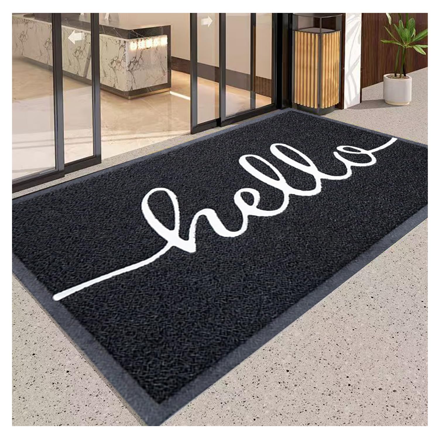 CVBN Custom Area Rugs Carpets Entryway Personalized Logo Text Business Welcome Indoor Outdoor Washable Floor Door Mat Home Office Hotel Restaurant,90x120cm