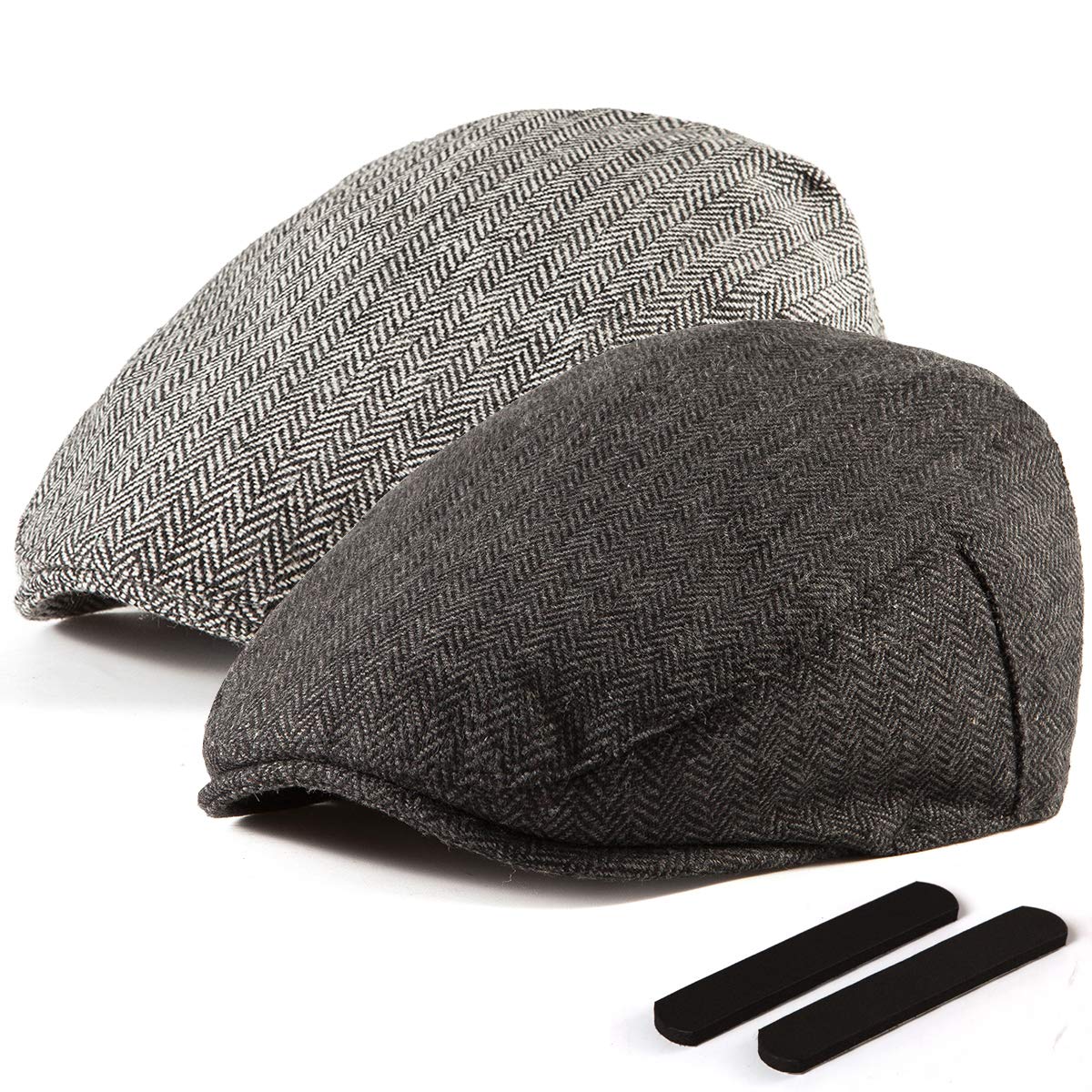 Newsboy Hats for Men Scally Cap Mens Flat Cap Cabbie Hat Ivy Tweed Wool