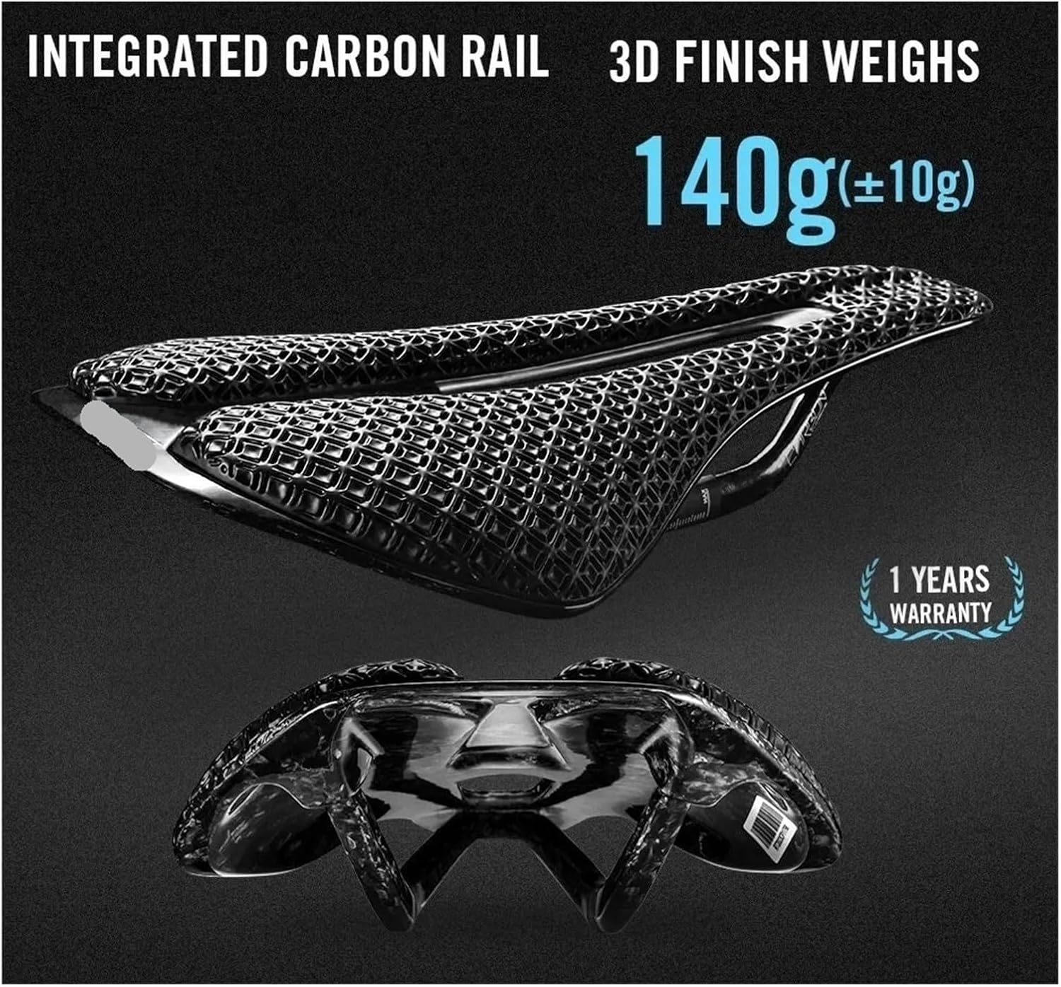 3D Printed Ultralight Carbon Bicycle Saddle 135/143mm 105g MTB Gravel Road Bike Seat Cycling Parts