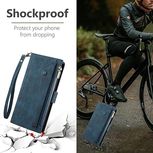 Miniatura 6 de Asuwish Funda de teléfono para Samsung Galaxy S23 5G con protector de pantalla de vidrio templado y correa cruzada para el hombro, tarjetero con