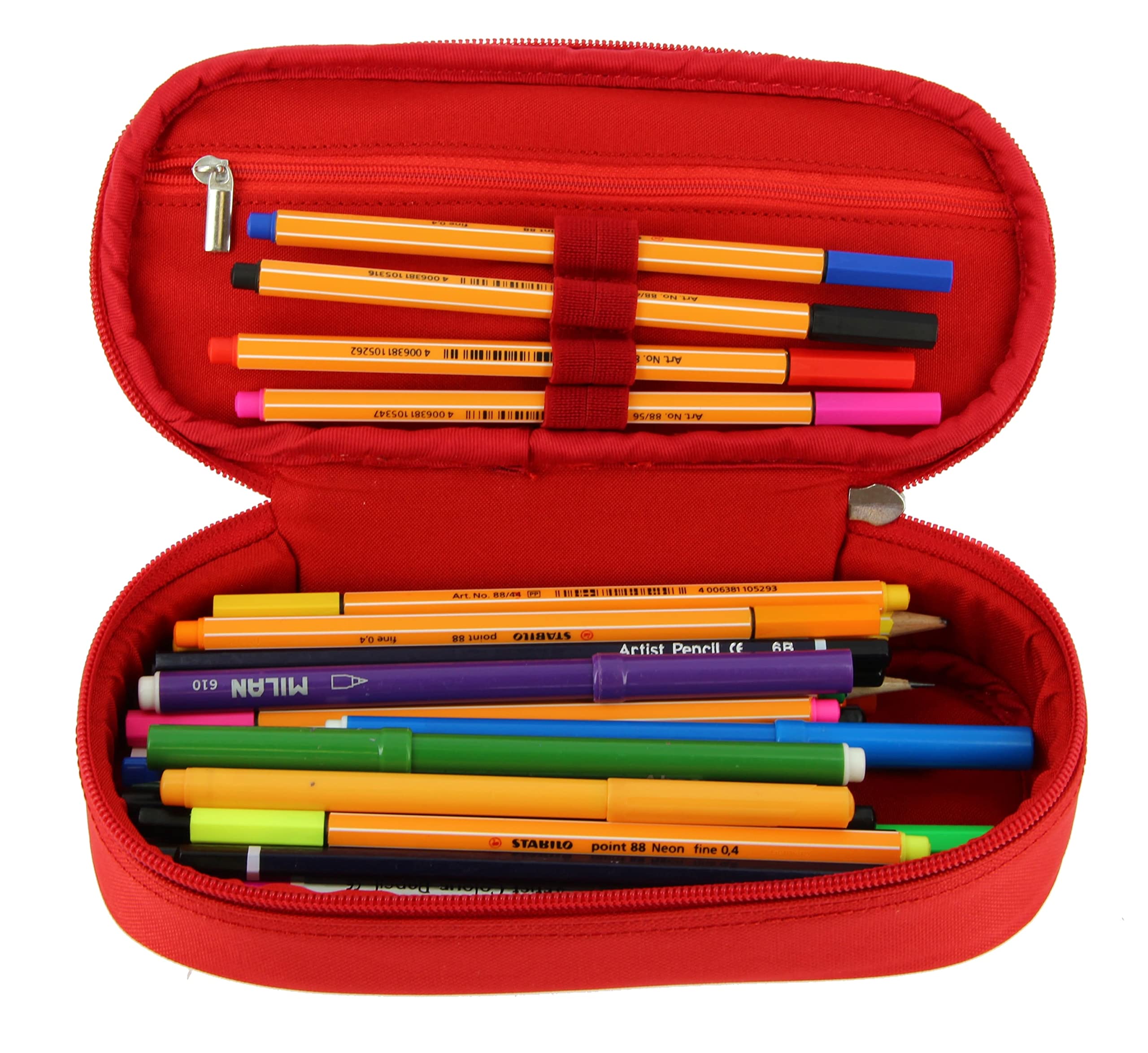 Oxford, Kangoo Kids Pencil Case Elastic Rubber Red 400162032 