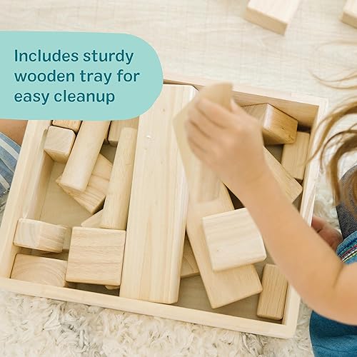 Miniatura 5 de Bloques para armar lisos de madera Melissa & Doug, Estándar, 1, Multicolor/Ninguno