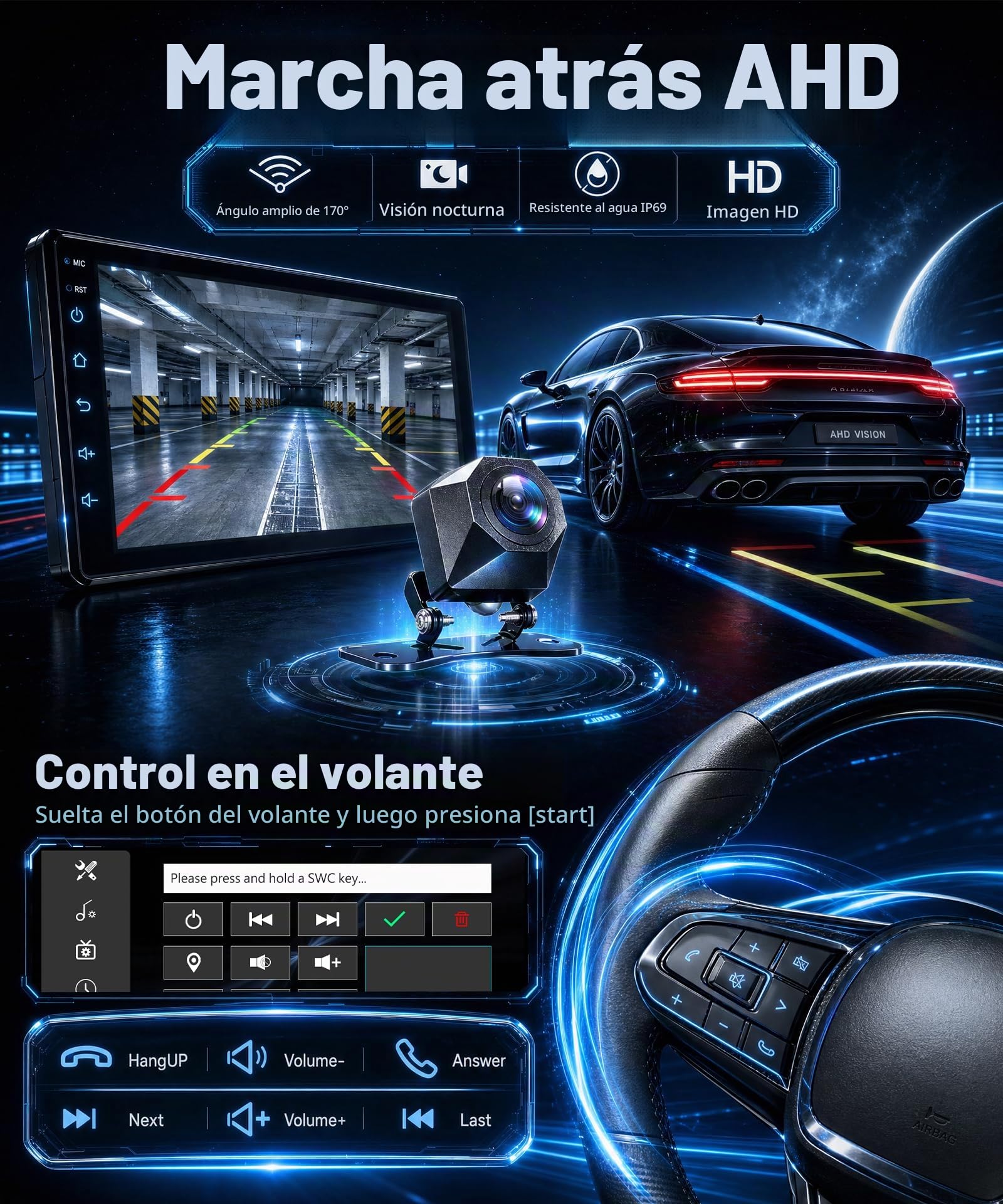 Rimoody Radio de Coche para Toyota Avensis T27 2008-2015 Inalámbrico Carplay Android Auto You-Tube Vi-Link Bluetooth FM/RDS DSP EQ, 9 Pulgadas Pantalla Táctil Radio Mirror Link USB SWC Cámara Trasera