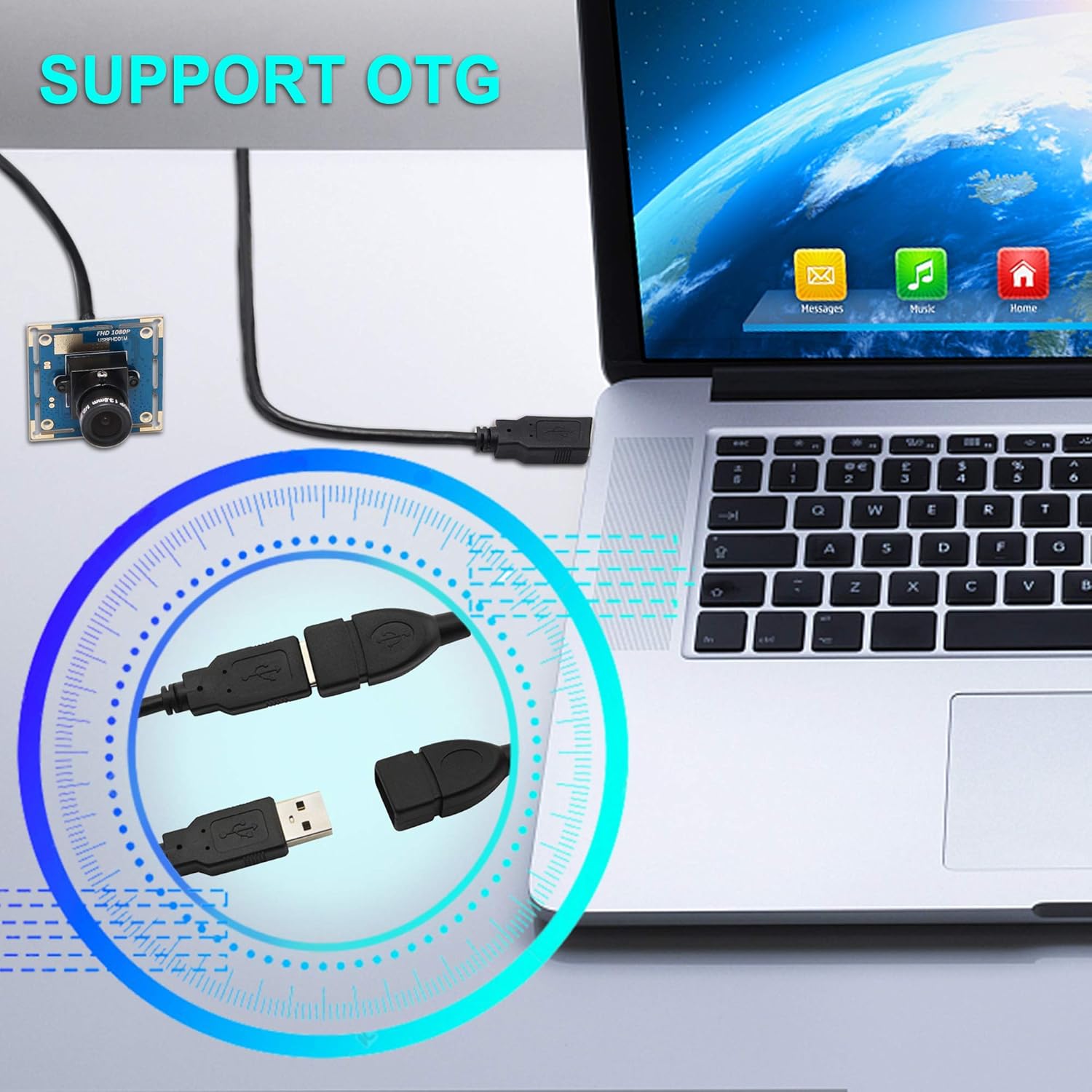 Hotpet 2MP USB Camera Module 1080P Webcam High Speed VGA 100fps 720P 60fps Webcam with CMOS OV2710 Sensor 3.6mm Industrial Camera Module for PC,ATM,Robot,Machine Vision,Kiosk