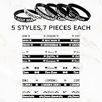 Vista 3 de Regalos de propuesta de padrinos de boda, regalos de despedida de soltero, decoraciones para hombres, paquete de 7 pulseras de silicona.
