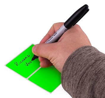 ChromaLabel 2 x 3 Inch Fluorescent Removable Color Code Labels, 150 Pack