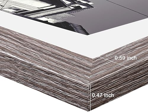 Vista 283 de eletecpro Juego de 10 marcos de fotos de 8.5 x 11 pulgadas, collage de fotos, decoración de pared, fotos de 5 x 7 con paspartú o de 8.5 x 11 Negro