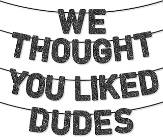 Pre-Strung Funny Bachelor Party Banner - Bachelor Party Decorations/Accessories/Gifts/Favors,Black Glitter