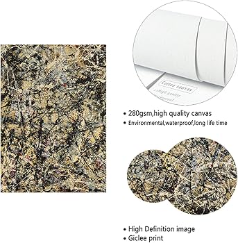 Amazon.co.jp: ナンバー1a、1948 ジャクソン・ポロック著 有名な絵画