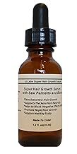 Super Hair Growth Serum with Saw Palmetto, Biotin, Unisex Hair Loss Treatments 1.2oz, Pump Dispenser