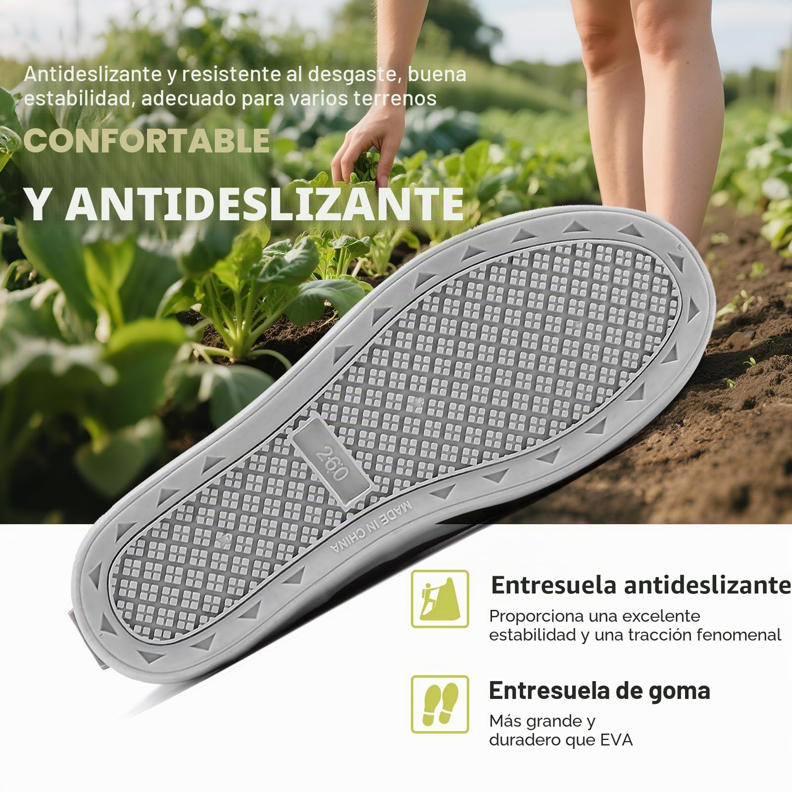 Botas Agua Mujer, Zapatos de Lluvia Impermeable, Botines de Goma de Moda y Antideslizante