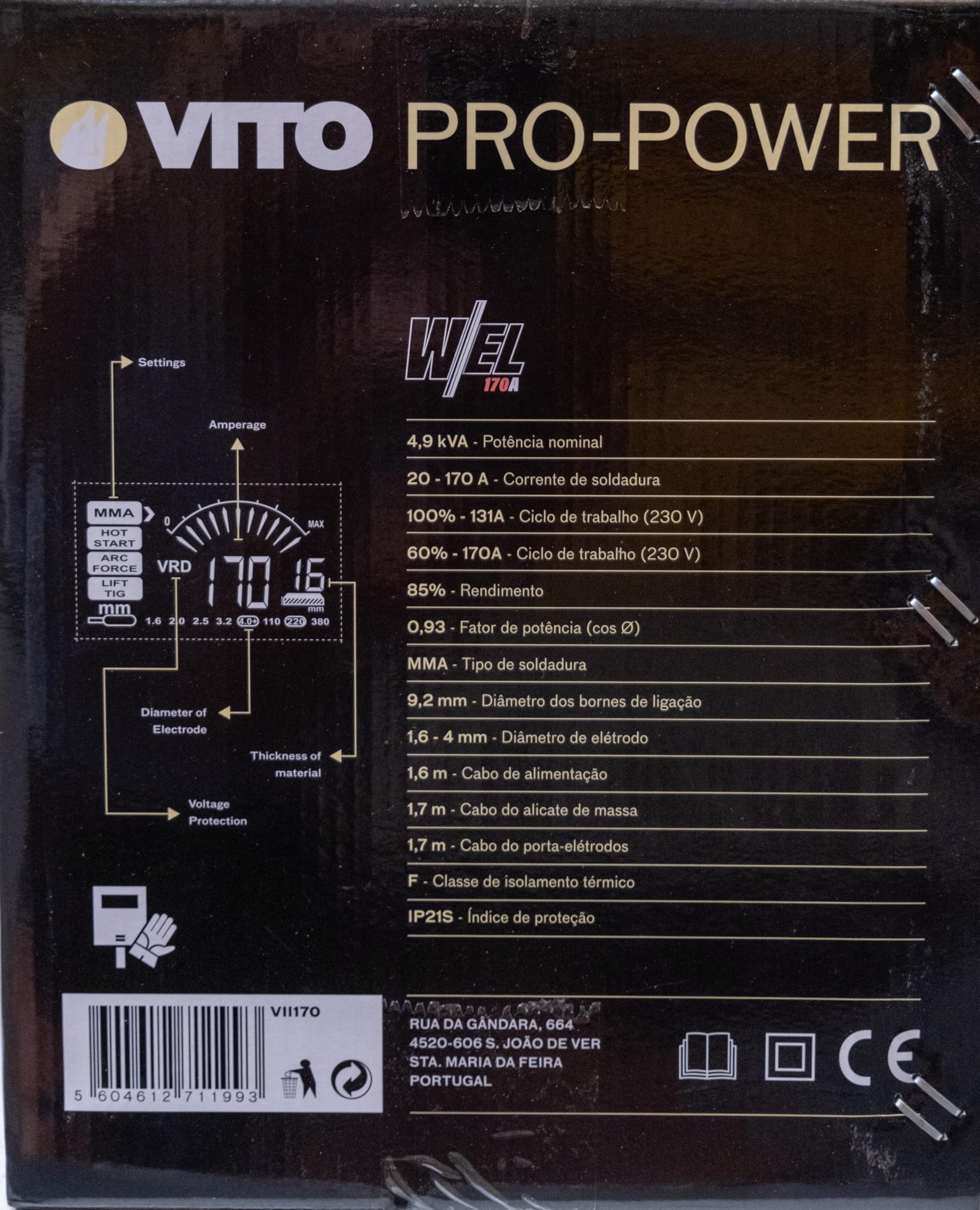 Poste A Souder Professionnel Inverter MMA TIG 170 Soude 1.6 à 4 Mm Malette Luxe VITO | Bricomarché
