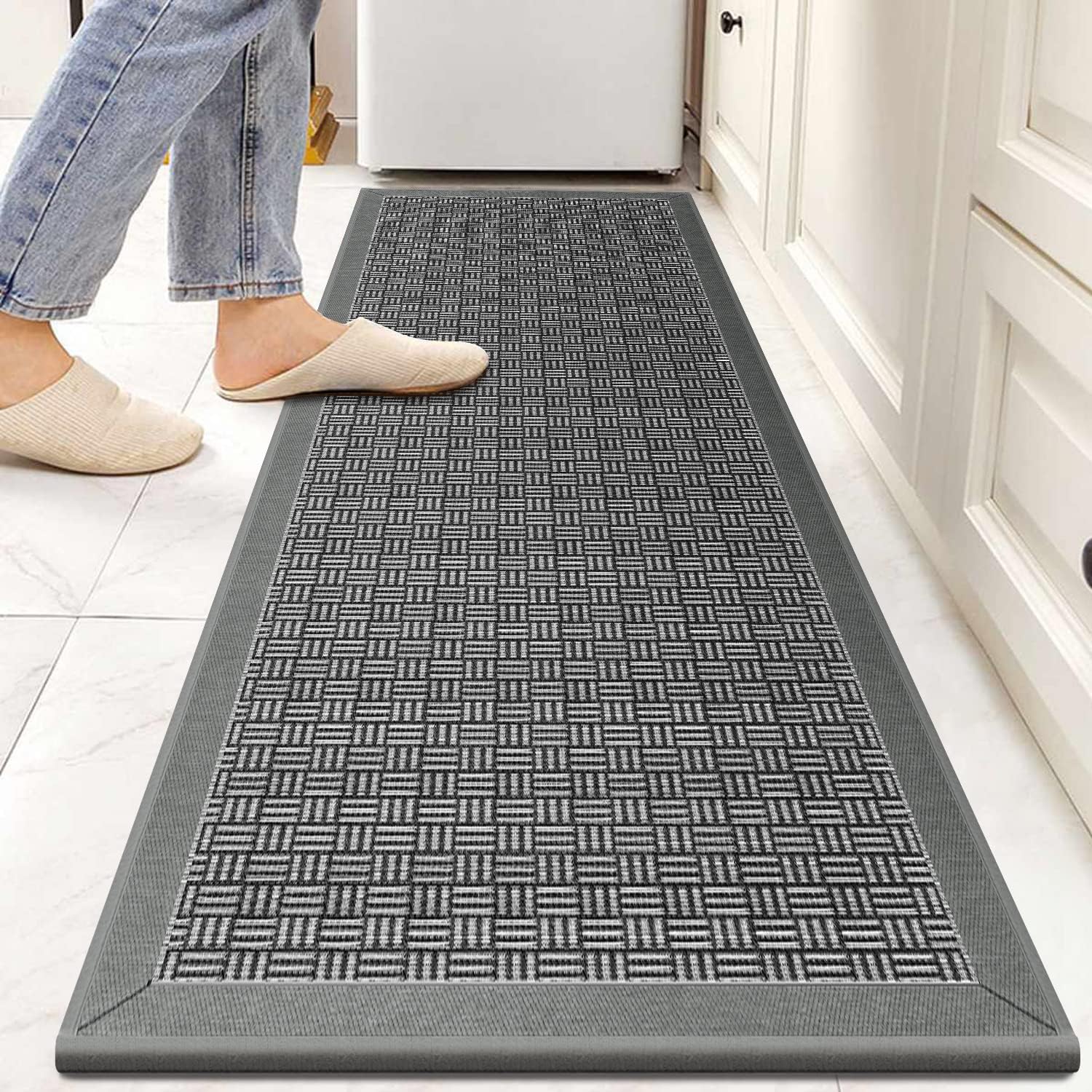 Anevna Long Kitchen Floor Mats for in Front of Sink Super