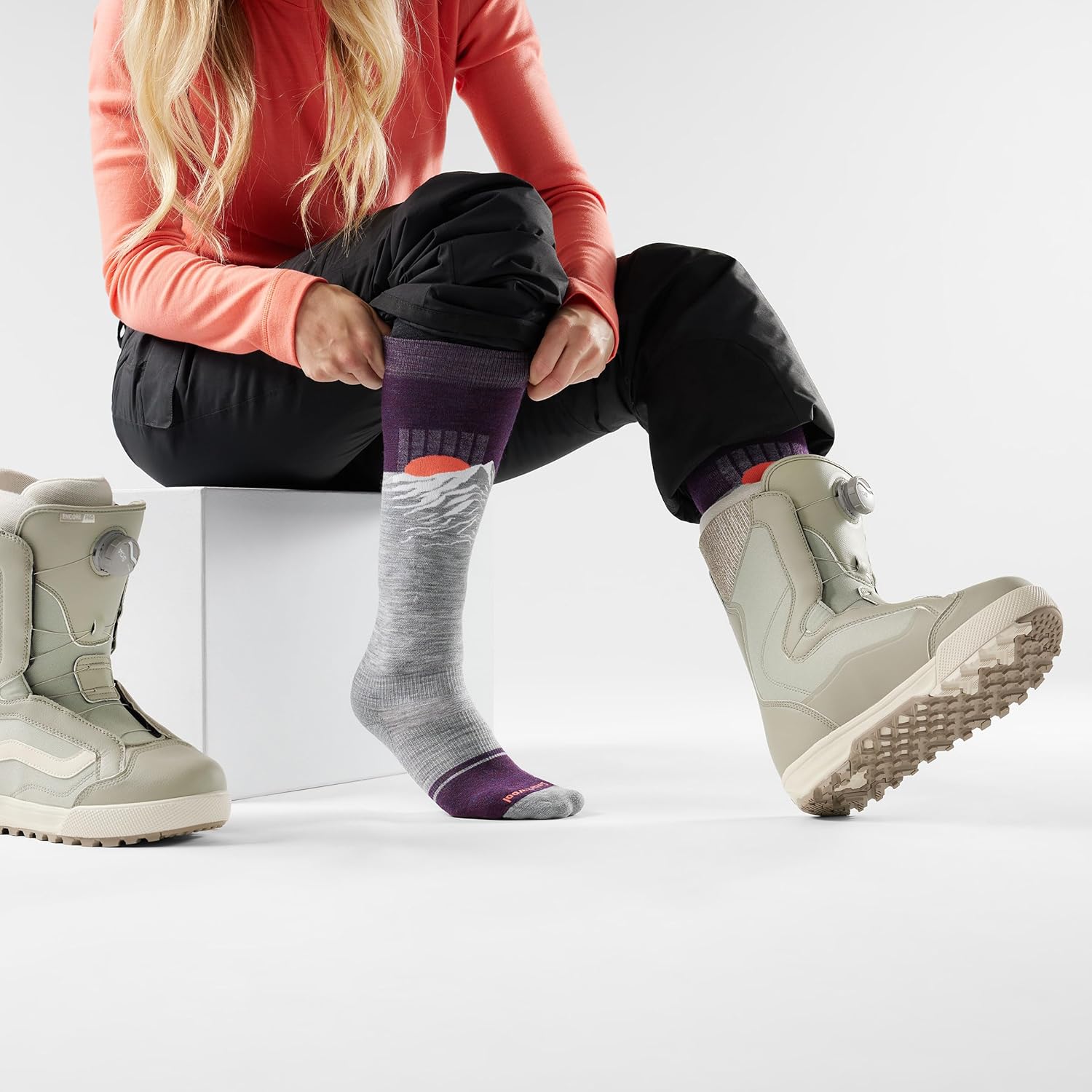 Smartwool Women's Snowboard Targeted Cushion Valley Sunset Over The Calf Socks