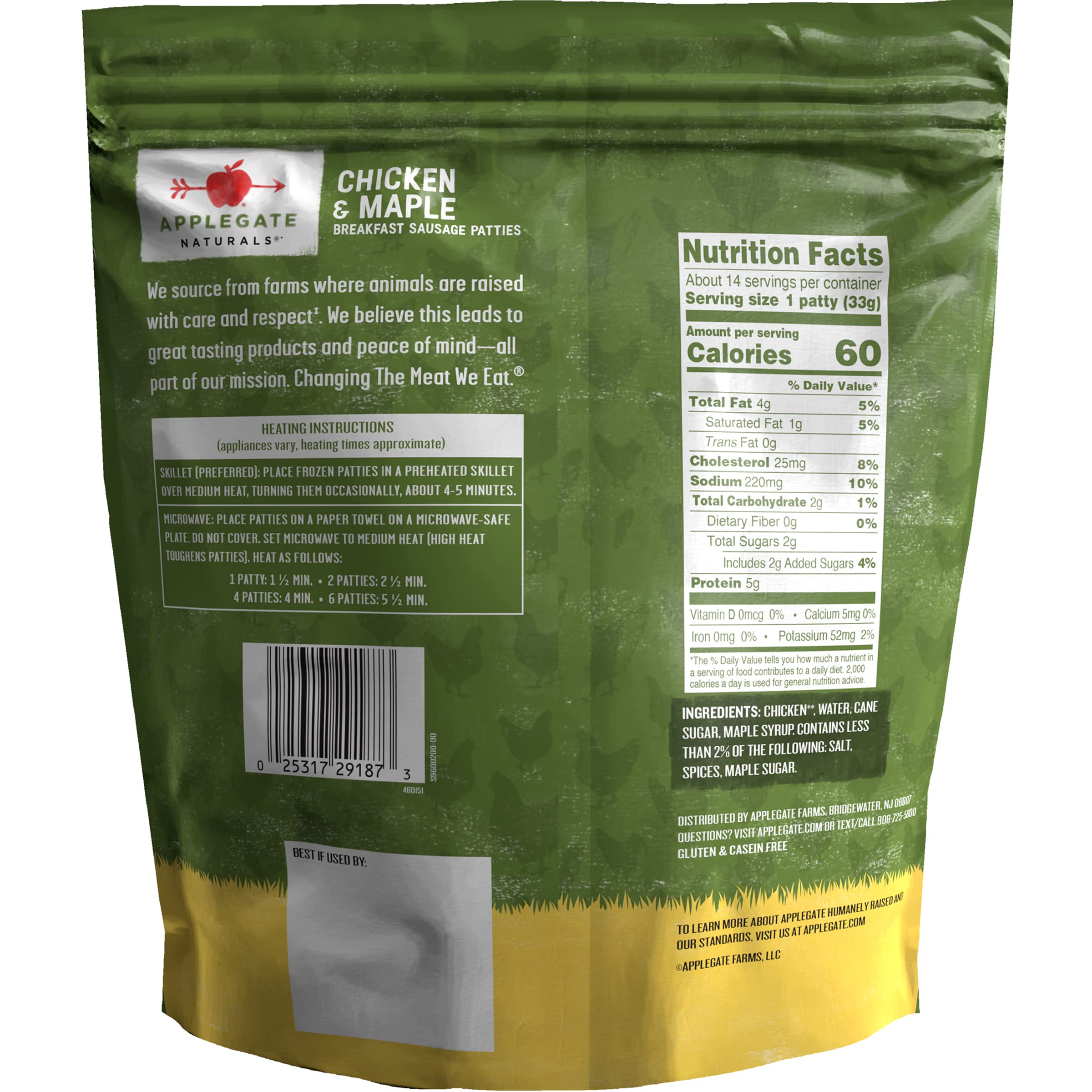 Applegate Chicken Maple Breakfast Sausage Patties 16 oz — view 2